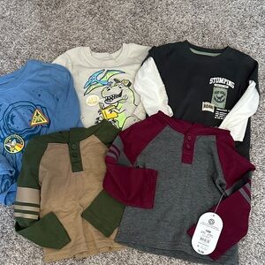 Jumping Beans Long Sleeve Tees - Blue, Beige, Gray, Red